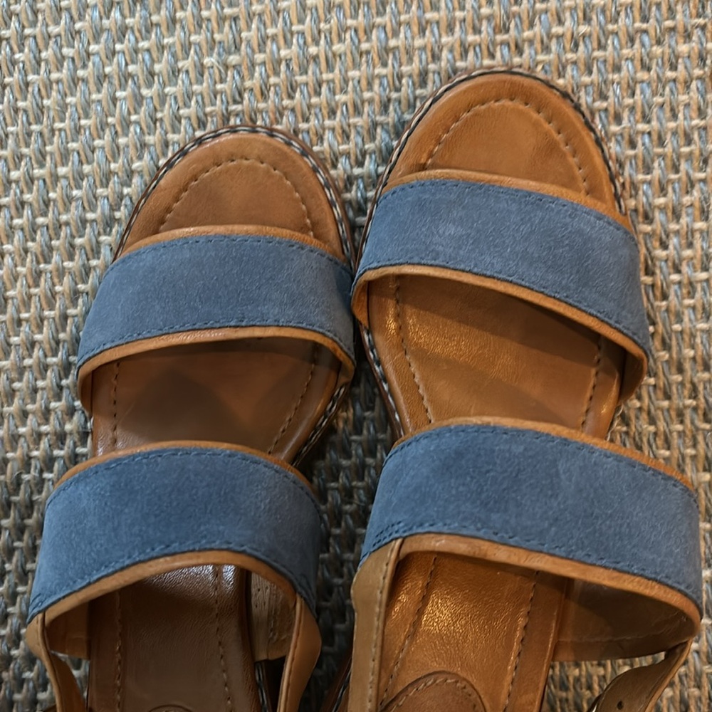 FRYE Brielle overlay sling block heal sandal, 6 - Picture 8 of 8